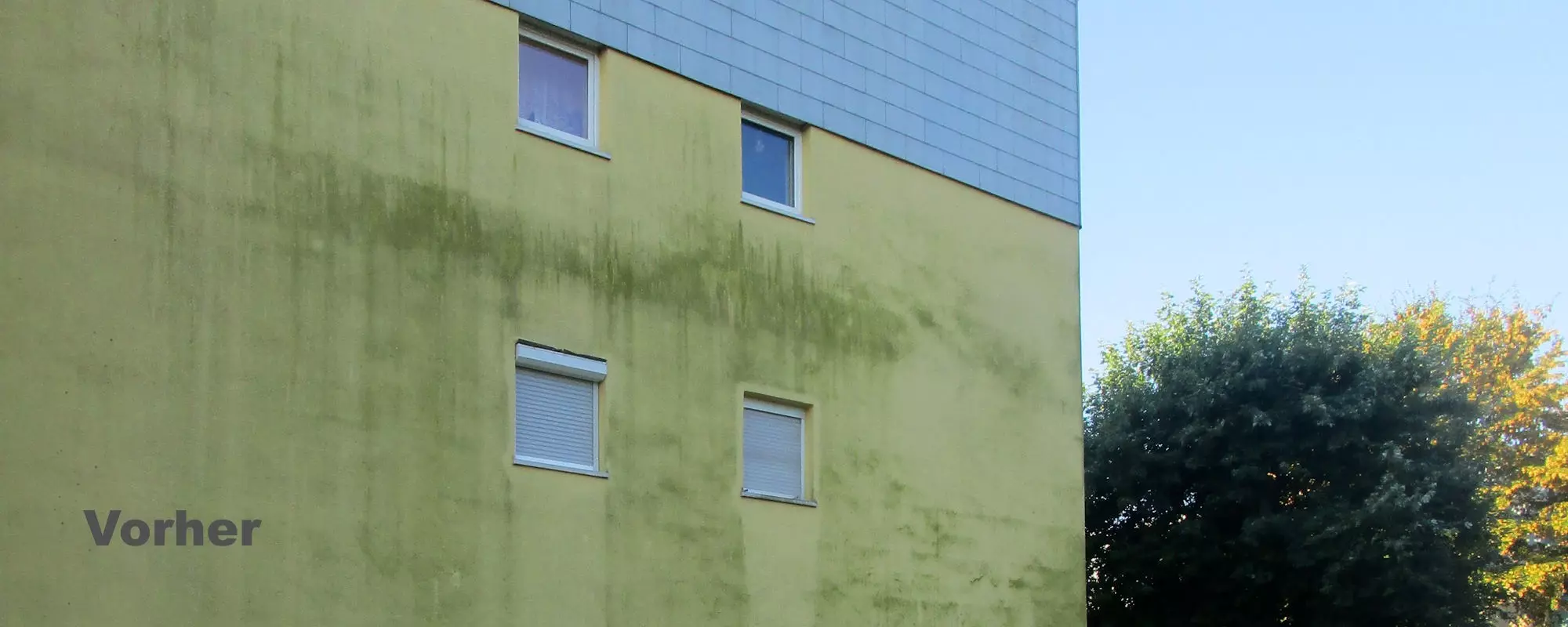 Fassadenreinigung Ender, vor der Reinigung Fassadenreinigung Ender, vor der Reinigung